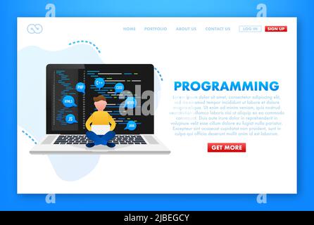 Website code circuit design, Programming web designer technology ...
