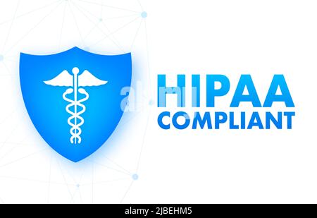 Hipaa compliant. Checkmark icon. Vector design. Logo symbol. Vector stock illustration Stock Vector