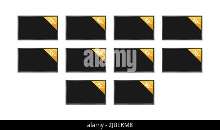 Smart TV icon. Diagonal screen size 70 inches. Vector illustration ...