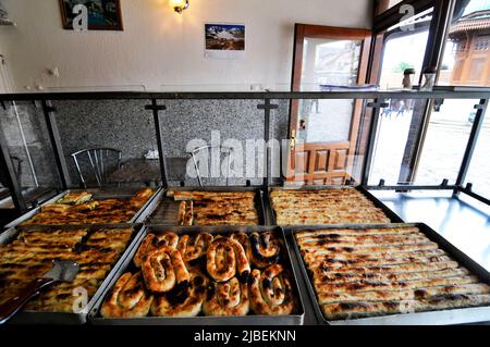 Pita Burek is one of Bosnia's most popular traditional specialty. Stock Photo