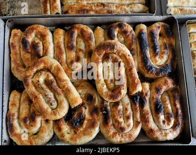 Pita Burek is one of Bosnia's most popular traditional specialty. Stock Photo