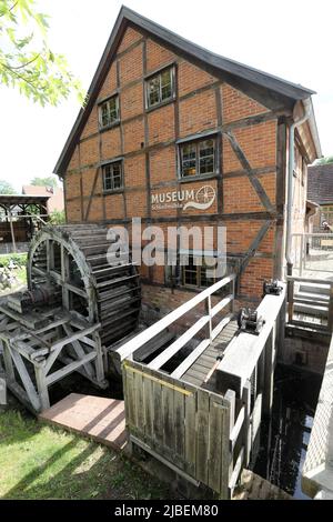 Schwerin, Germany. 31st May, 2022. View of the grinding mill. The German  Mill Day will be