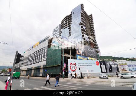 The SCC - Sarajevo City Center shopping mall under construction. Sarajevo, Bosnia & Herzegovina. Stock Photo