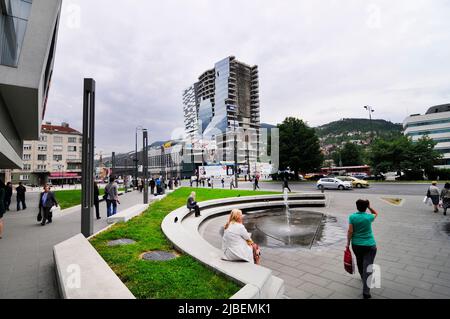 The SCC - Sarajevo City Center shopping mall under construction. Sarajevo, Bosnia & Herzegovina. Stock Photo