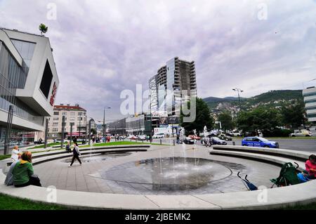 The SCC - Sarajevo City Center shopping mall under construction. Sarajevo, Bosnia & Herzegovina. Stock Photo