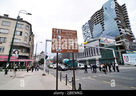 The SCC - Sarajevo City Center shopping mall under construction. Sarajevo, Bosnia & Herzegovina. Stock Photo