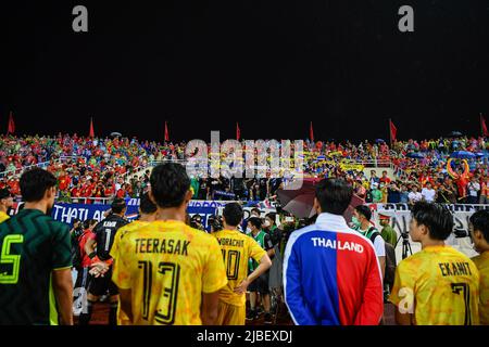 Hanoi, Vietnam. 22nd May, 2022. Thailand fans seen during the Sea Games 2022 match between Thailand and Vietnam at My Dinh National Stadium. Final score; Thailand 0:1 Vietnam. (Photo by Amphol Thongmueangluang/SOPA Images/Sipa USA) Credit: Sipa USA/Alamy Live News Stock Photo