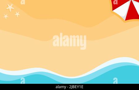 Summer time beach simple background. Summer sale background. Holiday nature paradise, sea or beach. Seaside landscapes, tropical beach relaxation Stock Vector