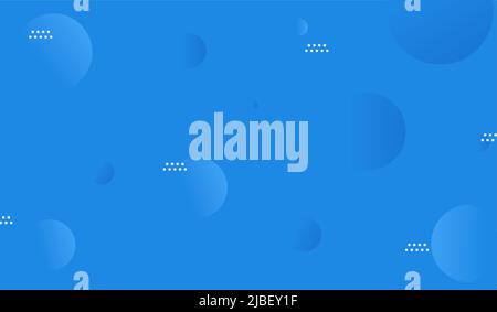 Minimalist blue premium abstract background with circle or bubble gradient. Exclusive wallpaper designs for posters, brochures, presentations, website Stock Vector