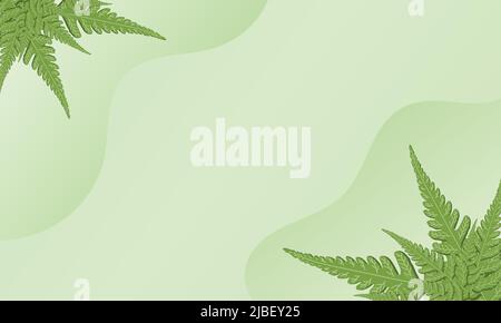 Simple background of green leaves. Summer overlay template. Vector illustration of an exotic spring sale. Stock Vector