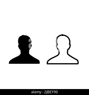 People icon set in line style isolated on background. Stock Vector