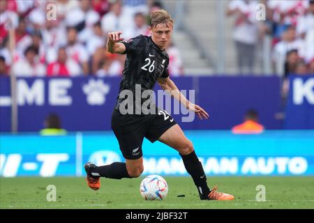 Ben Waine of New Zealand during the friendly match between Peru and New ...