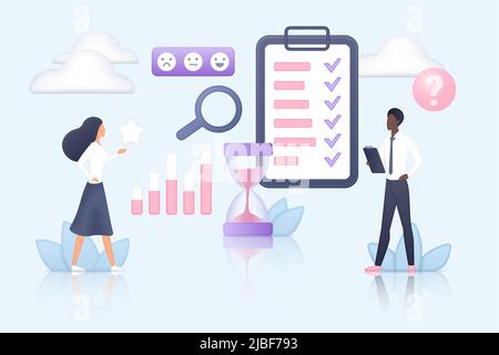 Tiny business people with checkmark Stock Vector Image & Art - Alamy