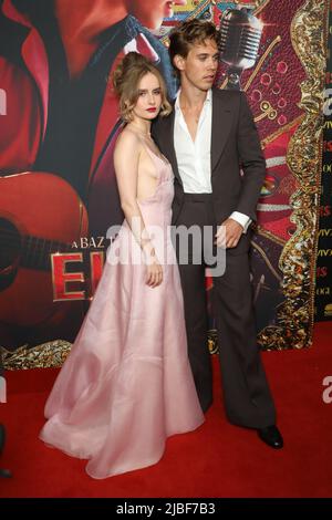 Sydney, Australia. 5th June 2022. Olivia DeJonge, Austin Butler arrive(s) on the red carpet at the State Theatre for the Sydney premiere of Elvis. Credit: Richard Milnes/Alamy Live News Stock Photo