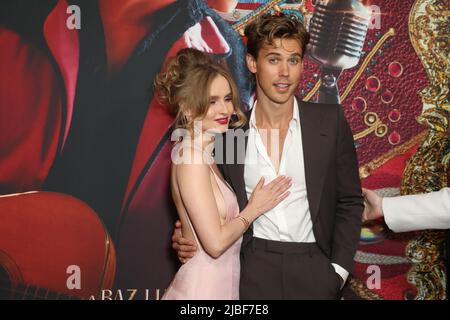 Sydney, Australia. 5th June 2022. Olivia DeJonge, Austin Butler arrive(s) on the red carpet at the State Theatre for the Sydney premiere of Elvis. Credit: Richard Milnes/Alamy Live News Stock Photo