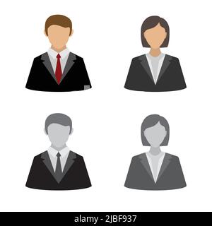 Businessman user avatar man and woman Stock Vector