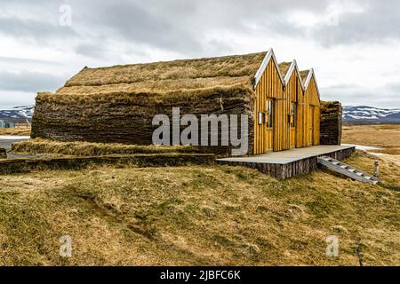 Möðrudalur is a farm settlement in Norður-Múlasýsla in Eastern Iceland, and the highest inhabited place in the country, at 469 m above sea level Stock Photo