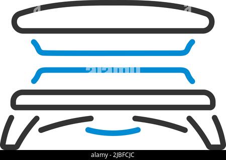 Icon Of Solarium. Editable Bold Outline With Color Fill Design. Vector Illustration. Stock Vector