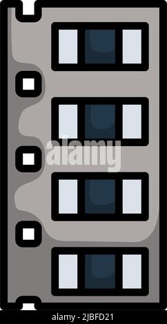 Diode Smd Component Tape Icon. Editable Bold Outline With Color Fill Design. Vector Illustration. Stock Vector