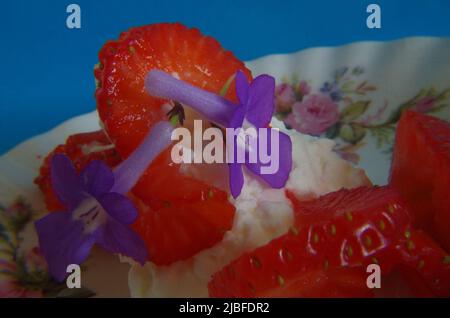 Strawberrys like in Wimbledon. Stock Photo