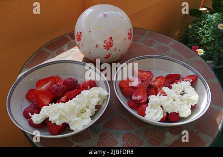 Strawberrys like in Wimbledon. Stock Photo