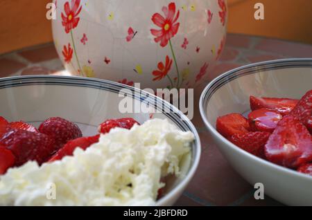 Strawberrys like in Wimbledon. Stock Photo