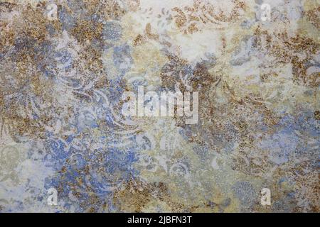Modern ceramic tile background with damask pattern vintage effect Stock Photo