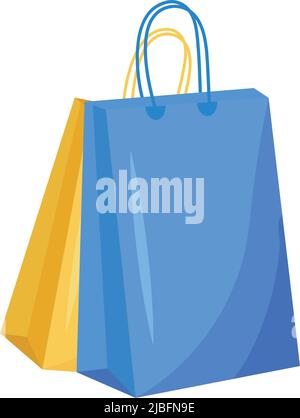 Shopping bags semi flat color vector object Stock Vector