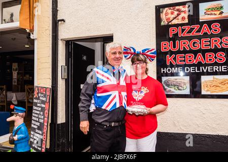 Jubilee Street Party in Budleigh Salterton. Stock Photo