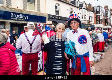 Jubilee Street Party in Budleigh Salterton. Stock Photo