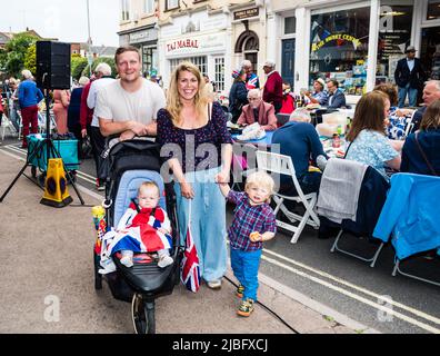 Jubilee Street Party in Budleigh Salterton. Stock Photo