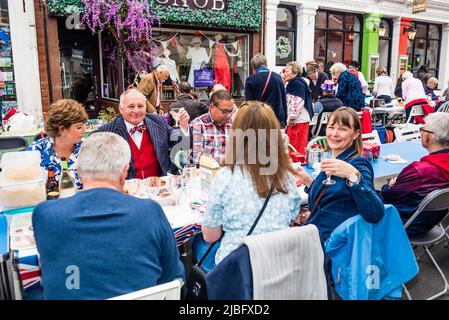 Jubilee Street Party in Budleigh Salterton. Stock Photo