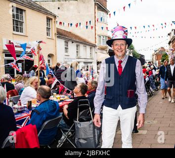 Jubilee Street Party in Budleigh Salterton. Stock Photo