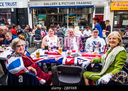 Jubilee Street Party in Budleigh Salterton. Stock Photo