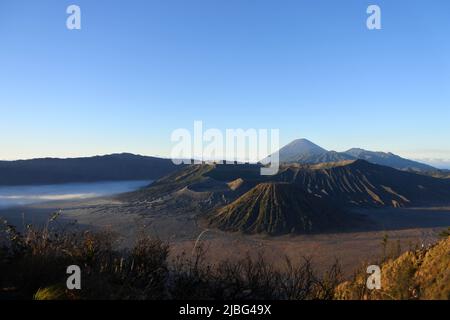 Beautiful Landscape Around Bromo National Park, Indonesia. Stock Photo