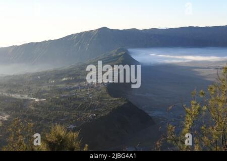 Beautiful Landscape Around Bromo National Park, Indonesia. Stock Photo