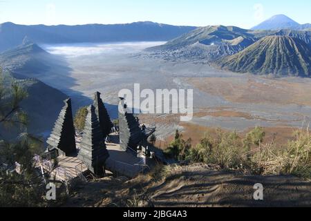 Beautiful Landscape Around Bromo National Park, Indonesia. Stock Photo