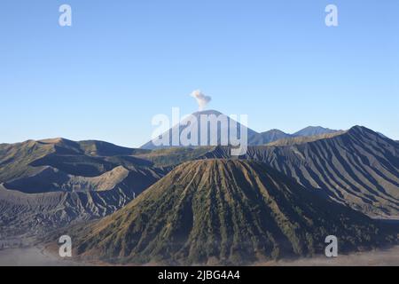 Beautiful Landscape Around Bromo National Park, Indonesia. Stock Photo