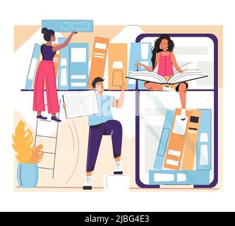 Cartoon of Student Reading or Learning From Book Stock Vector Image & Art -  Alamy