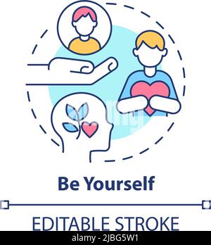 Be yourself concept icon Stock Vector