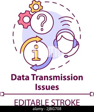 Data transmission issues concept icon Stock Vector