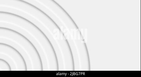 Abstract white background with volume circles creation texture. Vector illustration Stock Vector