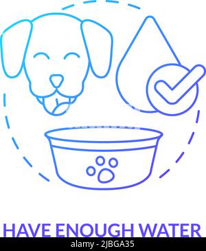 Have enough water blue gradient concept icon Stock Vector