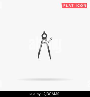 Divider flat vector icon. Hand drawn style design illustrations. Stock Vector