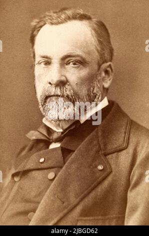 Portrait of Louis Pasteur In second half of XIX century Stock Photo