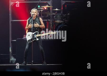 Reggio Emilia, Italy. 4 June, 2022. Luciano LIgabue performs on stage at RCF Arena on June 04, 2022. Credit: Ciancaphoto Studio Stock Photo