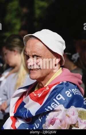 England, London, Queens Platinum Jubilee celebrations on the Mall, 02/06/2022. Stock Photo