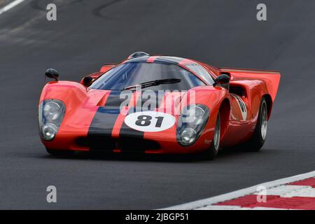 Chris Beighton, Lola T70 MK3B, Masters Sports Car Legends, a one hour optional two driver race featuring open and closed top prototype sports cars and Stock Photo