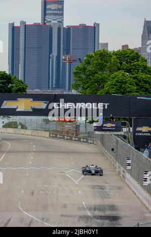 Detroit, MI, USA. 5th June, 2022. TATIANA CALDERON (11) (R) of Bogota, Columbia prepares to practice for the Chevrolet Detroit Grand Prix at Belle Isle Park in Detroit MI. (Credit Image: © Walter G. Arce Sr./ZUMA Press Wire) Stock Photo