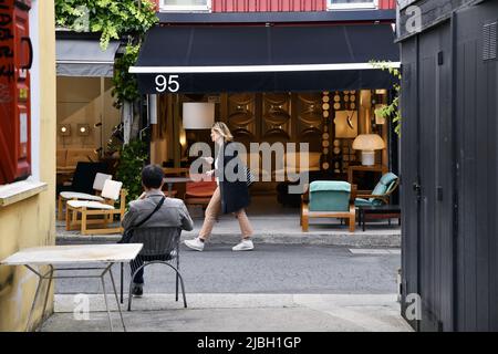 Antiques on display at Marché aux Puces de Saint-Ouen Flea Market - Paris - France Stock Photo